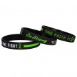 Green Awareness Ribbon Silicone Bracelets with Saying